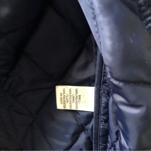 Banana Republic Blue Quilted Belted Jacket Small - Picture 7 of 9